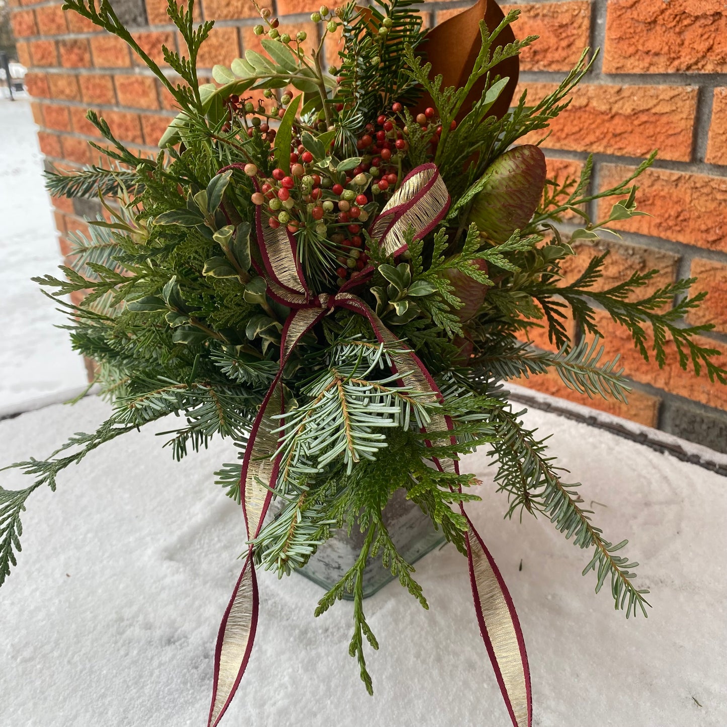 Tall Red Centerpiece