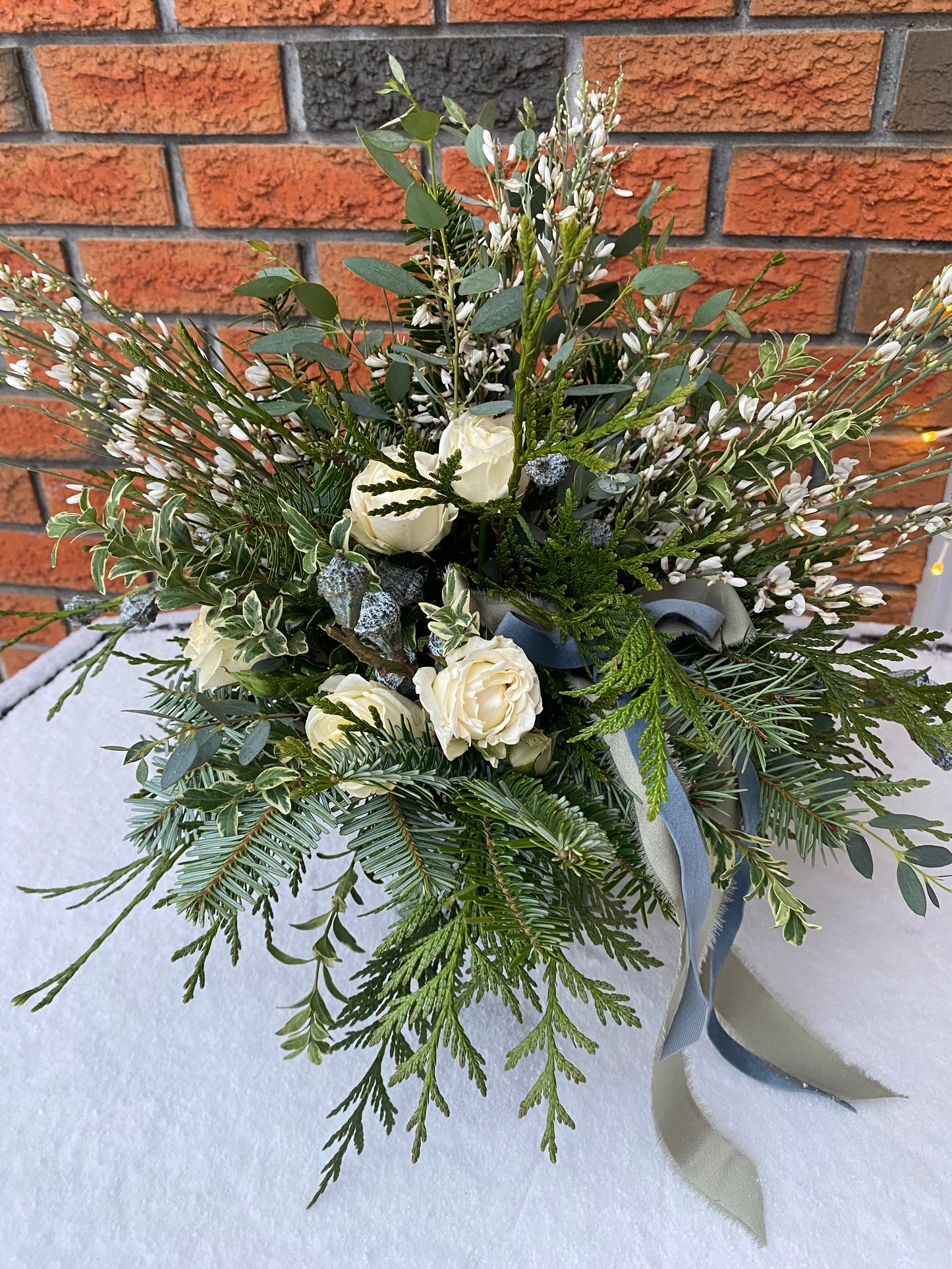 Tall White Centerpiece